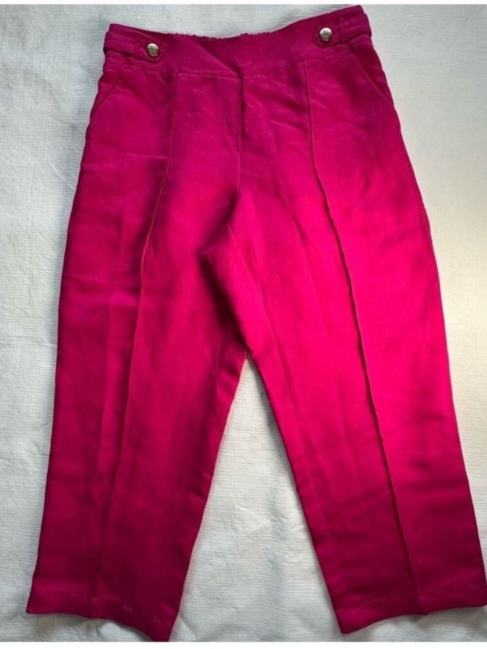 Laura Pink Cropped Capri  Pants Tailored Fit size 8